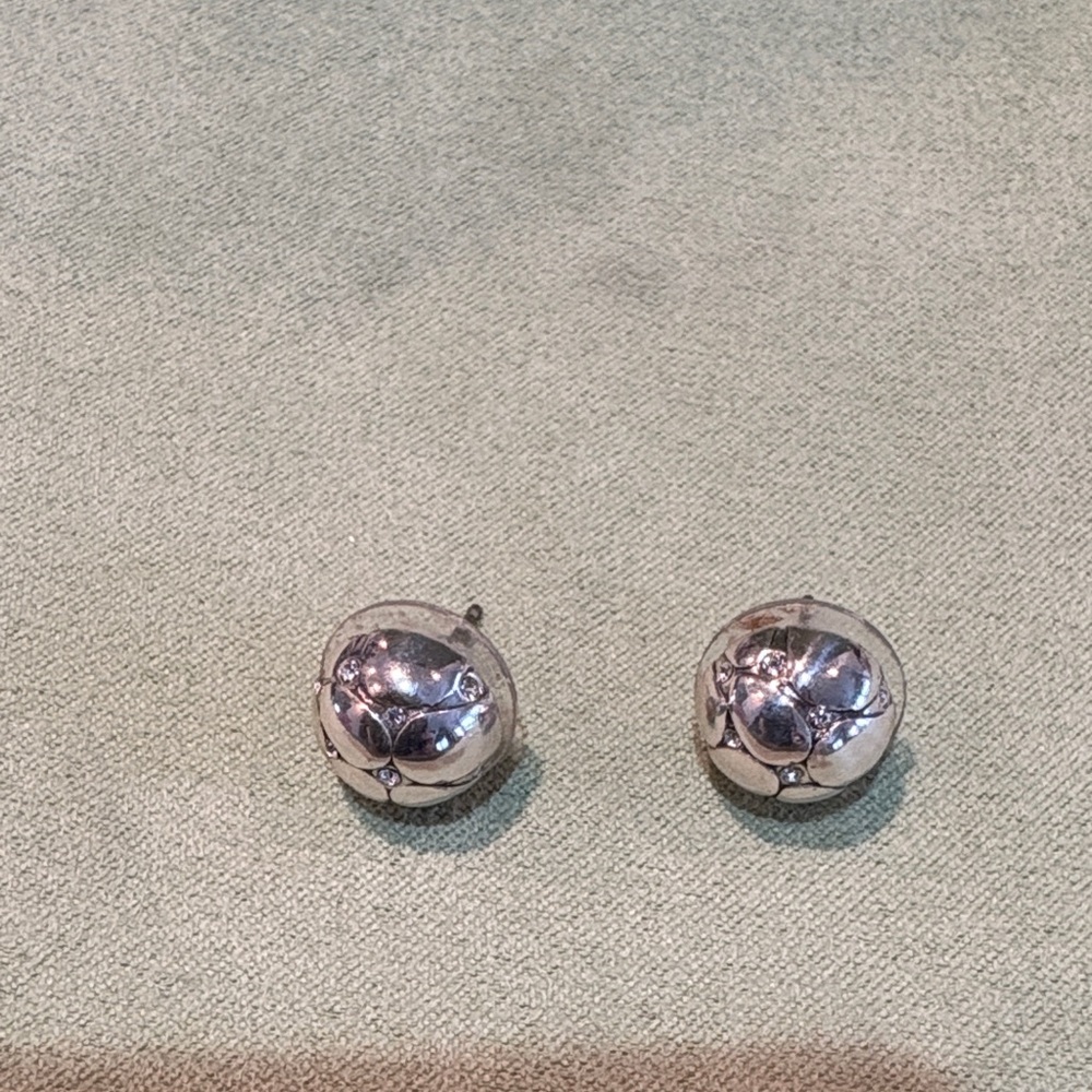 Brighton Silver Floral Stud Earrings